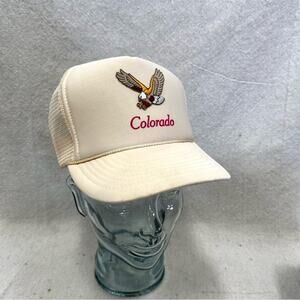 Nissin‎ Vintage 80s Colorado Bald Eagle snap back trucker hat
